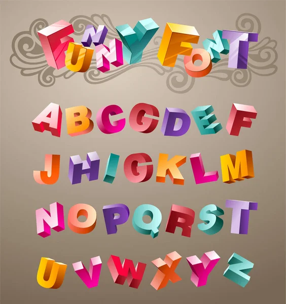 Ensemble Lettres Colorées — Image vectorielle