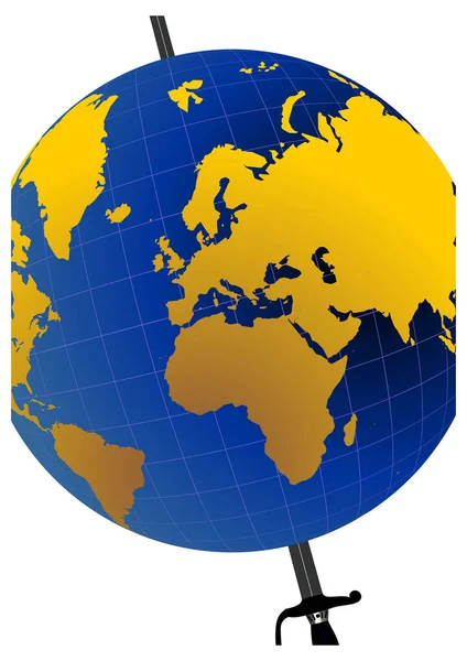 Mappa Del Mondo Satellite — Vettoriale Stock