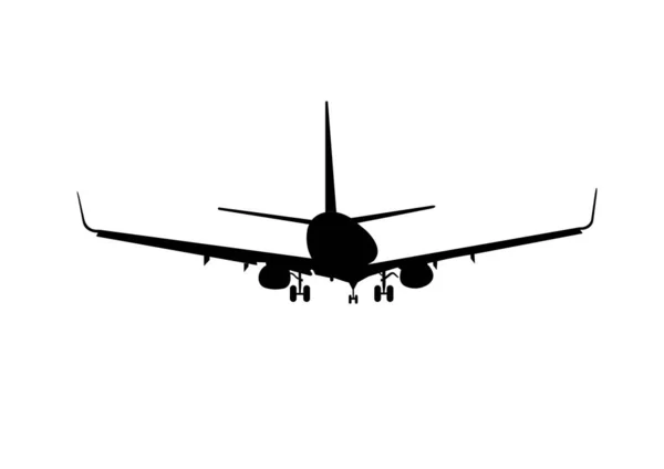 Sziluett Repülőgép — Stock Vector