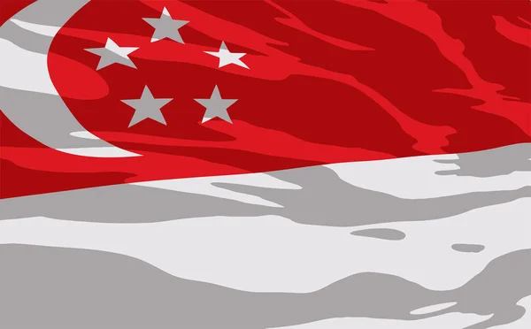 Flaga Singapuru — Wektor stockowy