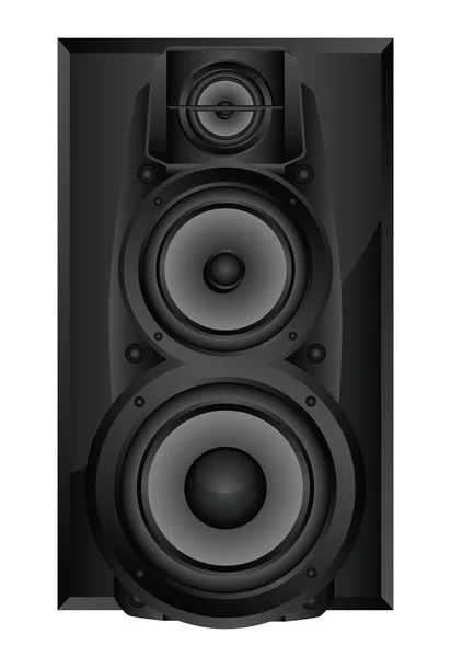 Modern Sound Speaker White Background — Stock Vector