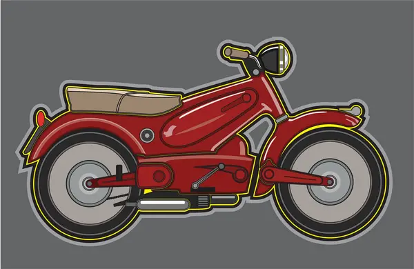 Motocykl Šedém Pozadí — Stockový vektor