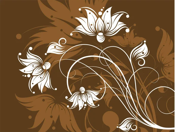 Astratto Sfondo Ornamento Floreale Copertina Poster Spazio Copia — Vettoriale Stock
