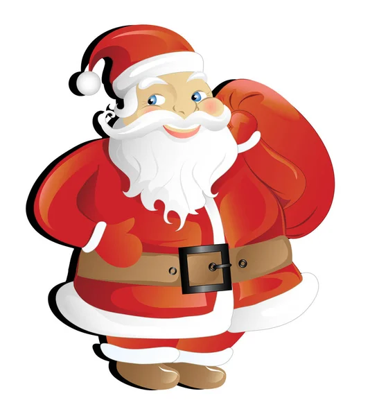 Zeichentrickfigur Weihnachtsmann — Stockvektor