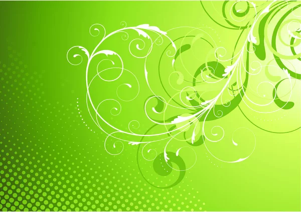 Leaves Green Background Vector Illustration — Stock Vector