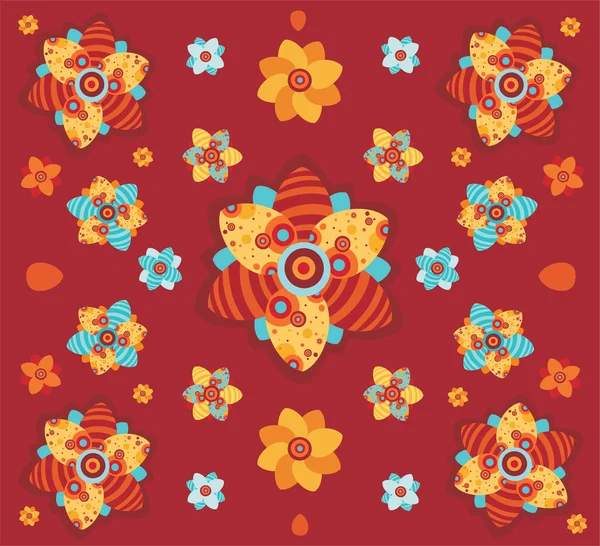 Абстрактный Цветочный Орнамент Фона Обложка Плаката Копирования Пространства — стоковый вектор