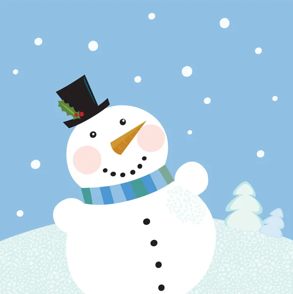 Χιονάνθρωπος Εικονογράφηση Διάνυσμα Γραφιστική Σχεδίαση — Διανυσματικό Αρχείο
