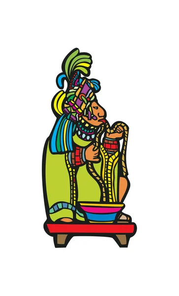 Bright Tribal God Statue Vector — Stock Vector