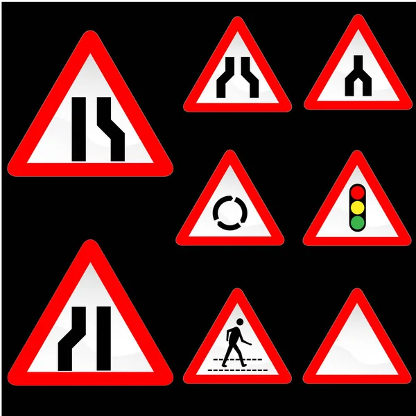 Set Road Signs — Stock Vector