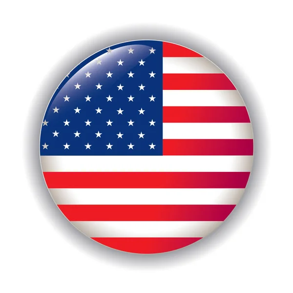 Usa Flagga Vit Bakgrund — Stock vektor