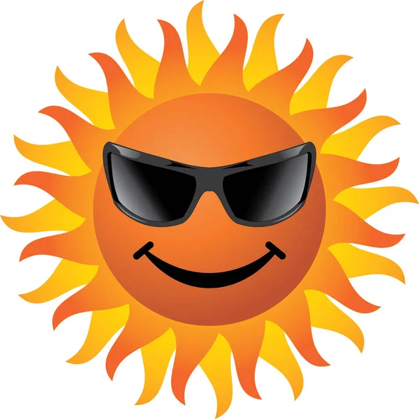 Sun Sunglasses Icon — Stock Vector