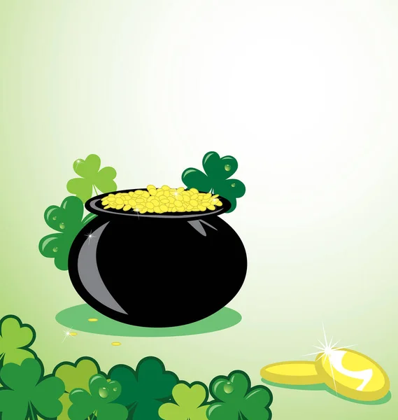 Vektor Illustration Von Saint Patrick Tageskarte Cartoon Hintergrund — Stockvektor