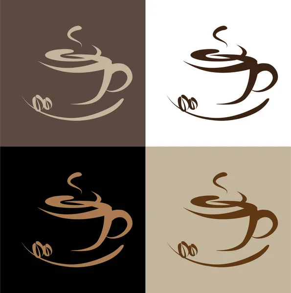 Kahve Fincanları Vektör Illüstrasyonunu Ayarla — Stok Vektör