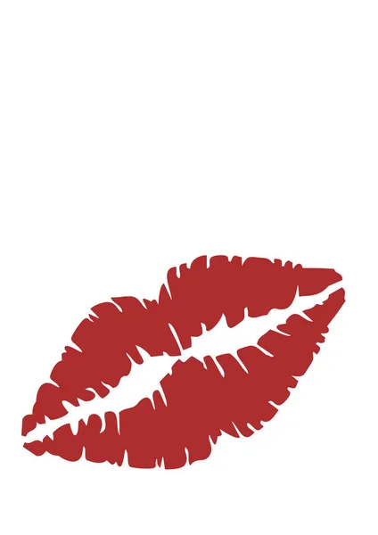 Vetor Lábios Vermelhos Beijo —  Vetores de Stock
