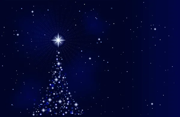 Χριστουγεννιάτικο Δέντρο Αστέρια — Διανυσματικό Αρχείο