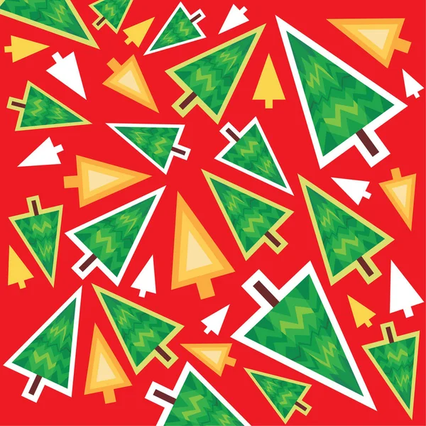 Natal Sem Costura Padrão Ilustração Vetorial Com Árvores Natal — Vetor de Stock