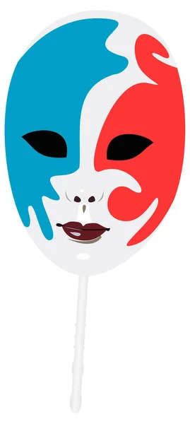 Ilustración Máscara Blanco — Vector de stock