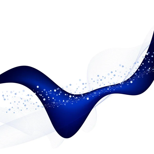 Blaue Welle Vektor Abstrakt Hintergrund Design Illustration — Stockvektor