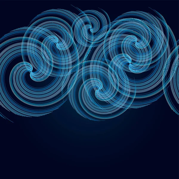 Fond Bleu Avec Lignes Abstraites — Image vectorielle