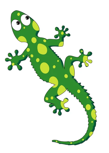 Gecko Carácter Vector Ilustración — Archivo Imágenes Vectoriales