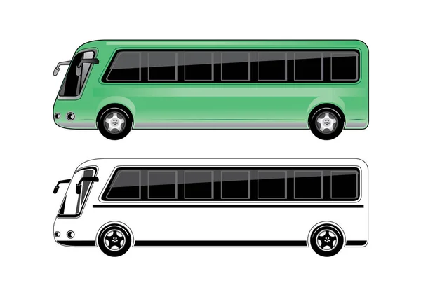 Bussar Som Vektor Illustration — Stock vektor
