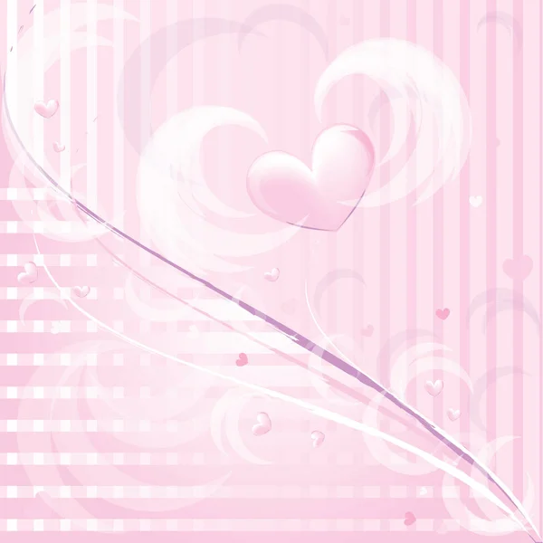 Pink Romantic Background Heart Vector — Stock Vector