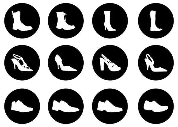Conjunto Vetorial Sapatos — Vetor de Stock