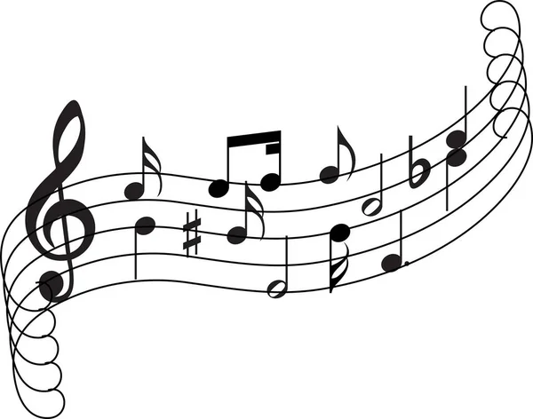 Музичні Ноти Кріплення — стоковий вектор