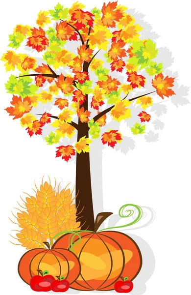 Thanksgiving Kort Mall Vektor Illustration — Stock vektor