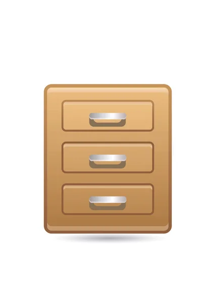 Chest Drawers Vector Icon — Stock Vector