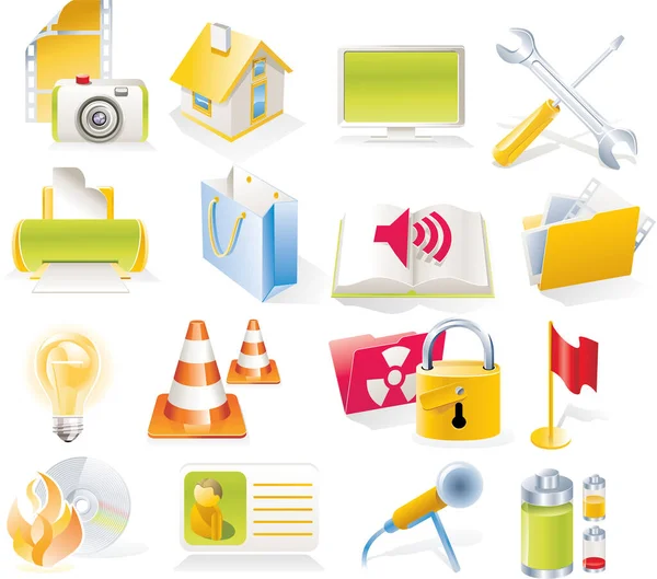 Icons Internet Communication Internet Things — Stock Vector