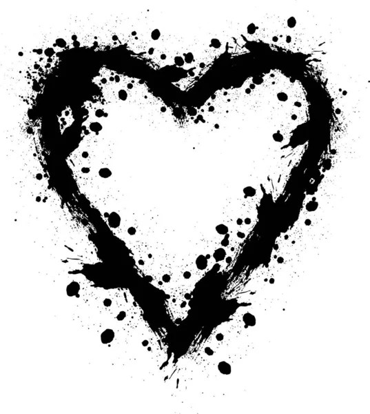 Grunge Heart Icon Grunge Watermark Heart Vector Texture — Stock Vector