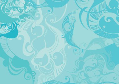 Soyut el çizimi dalgalarla kusursuz bir arkaplan