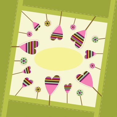 Kalpli karikatür arkaplanının vektör çizimi 