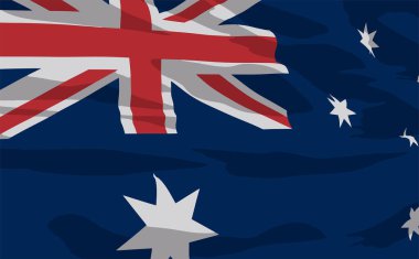 Avustralya bayrağı geçmişi. vektör illüstrasyonu.