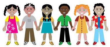 Çizgi film karakterlerinin vektör kümesi