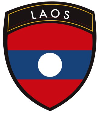 Laos bayrağı, vektör illüstrasyonu. vektör