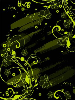 soyut çiçek süsü arkaplanı, kopya alanı için poster kapağı 