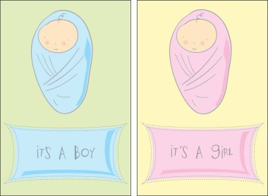 Yeni doğan çocukla bebek partisi kartı. Yeni doğan bebek partisi.