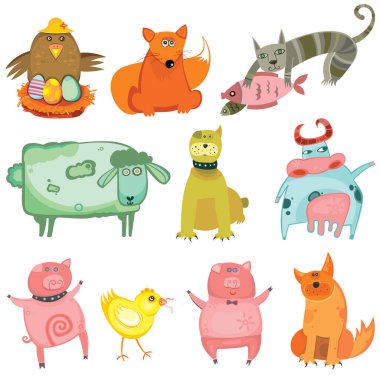 Çizgi filmlerdeki hayvanlar.