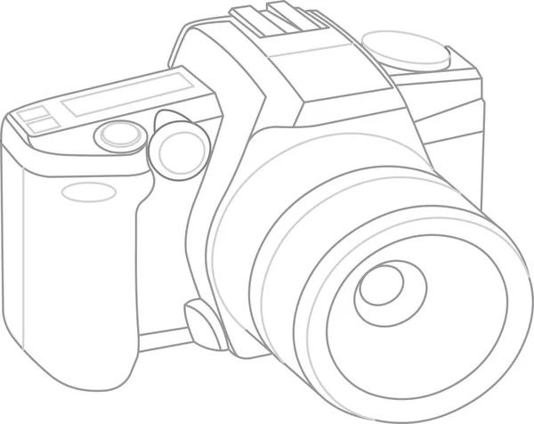 Векторный Эскиз Фотокамеры — стоковый вектор