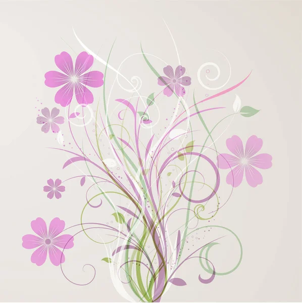 Decoratieve Bloemen Abstract Achtergrond Pastel Kleuren — Stockvector