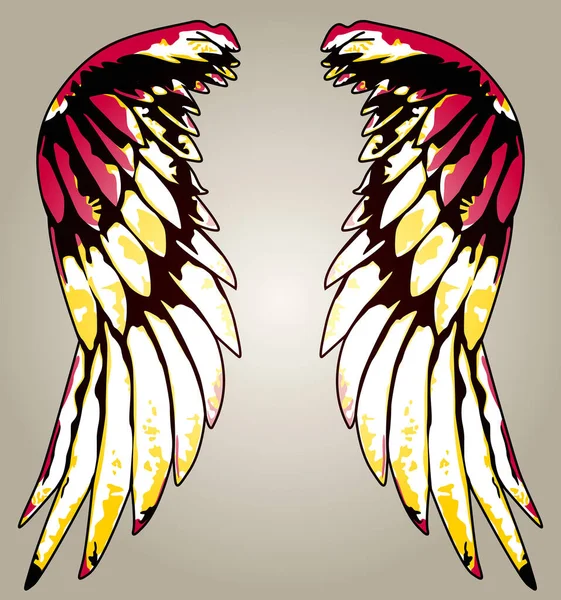 Angel Wings Vector Hand Drawn Vector Illustration — Stock Vector