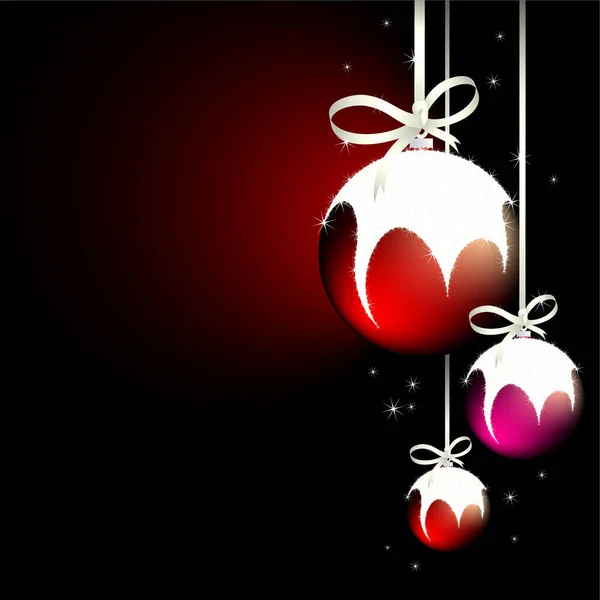 Kerstboom Ballen Achtergrond — Stockvector
