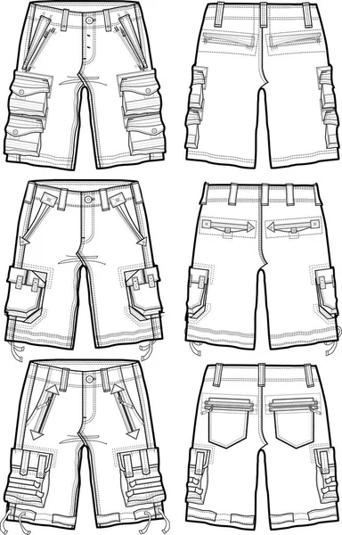 Set Vectoriel Short Shorts Pour Hommes — Image vectorielle