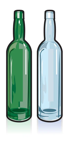 Vector Ilustración Botellas Vidrio Icono — Archivo Imágenes Vectoriales