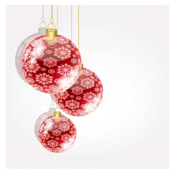 Christmas Balls Golden Strings Light Background — Stock Vector