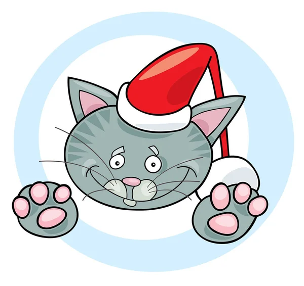 かわいい猫の帽子 — ストックベクタ