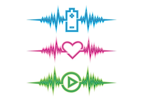 Heart Pulse Pulse Heartbeat Line — Stock Vector