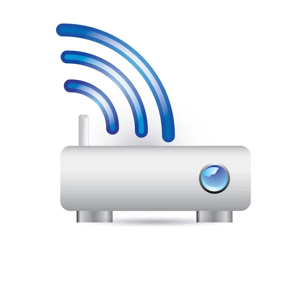 Router Inalámbrico Con Señal Wifi — Vector de stock
